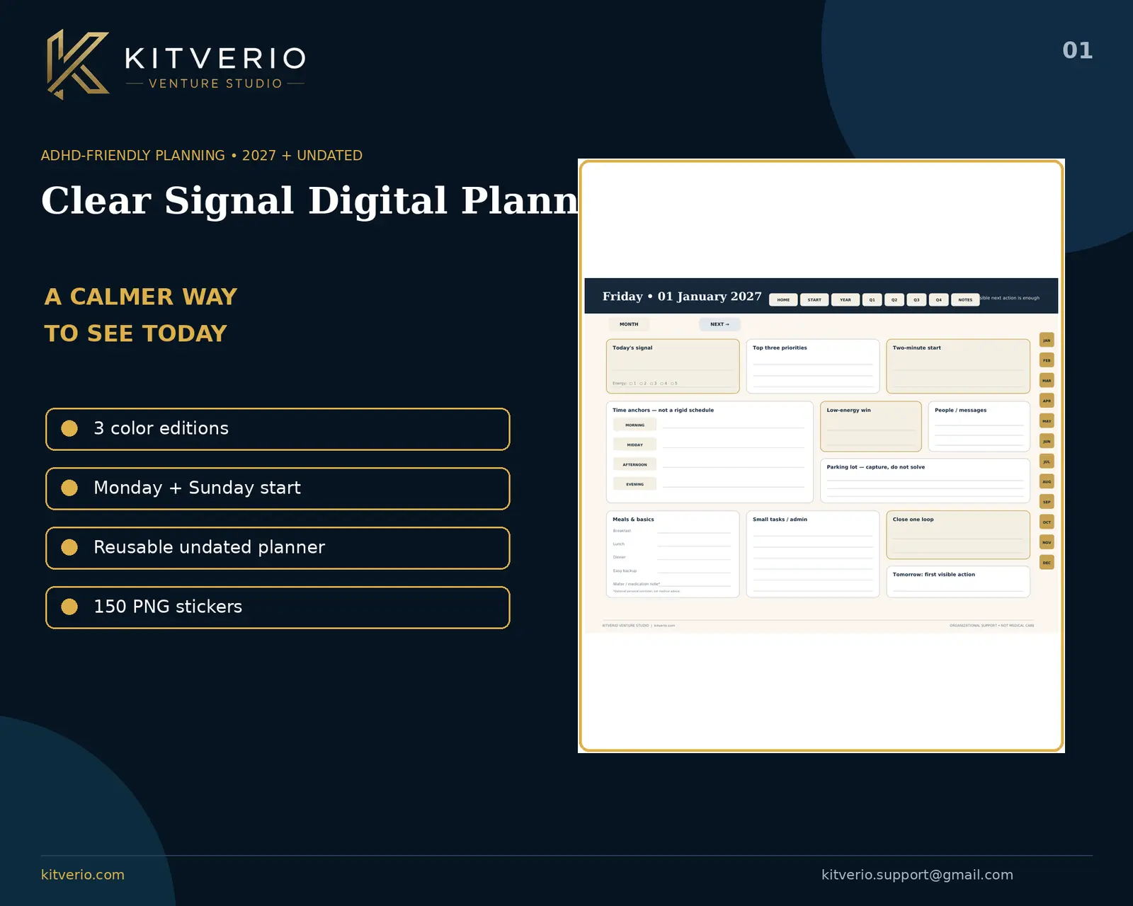 Clear Signal ADHD-Friendly Digital Planner cover