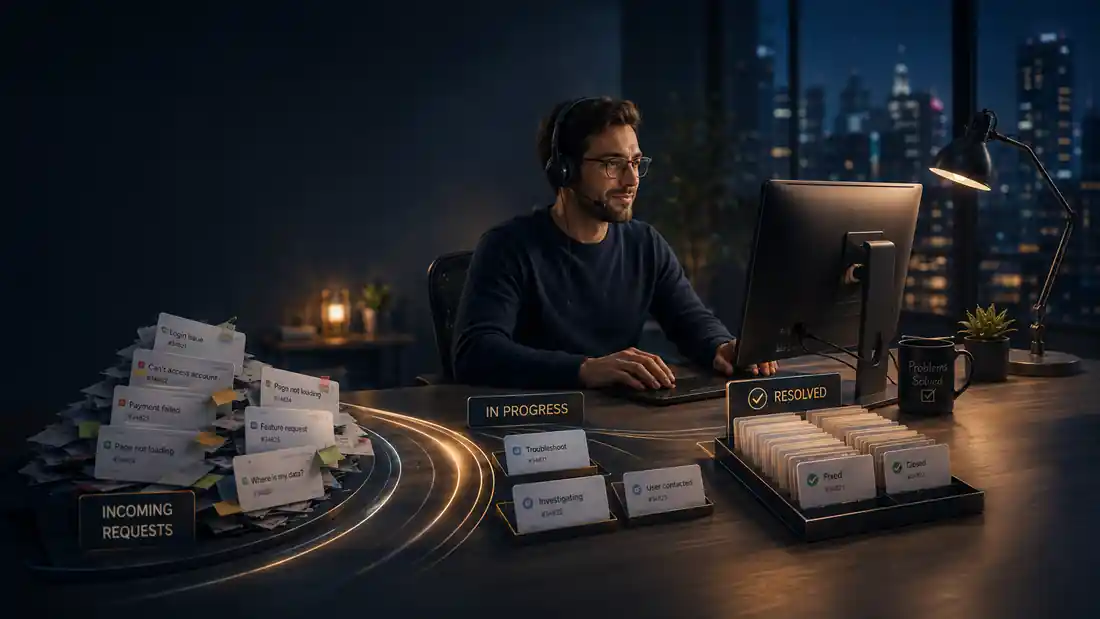 Help Desk — FROM INCOMING TO RESOLVED. Give every issue a clear path, owner and outcome.