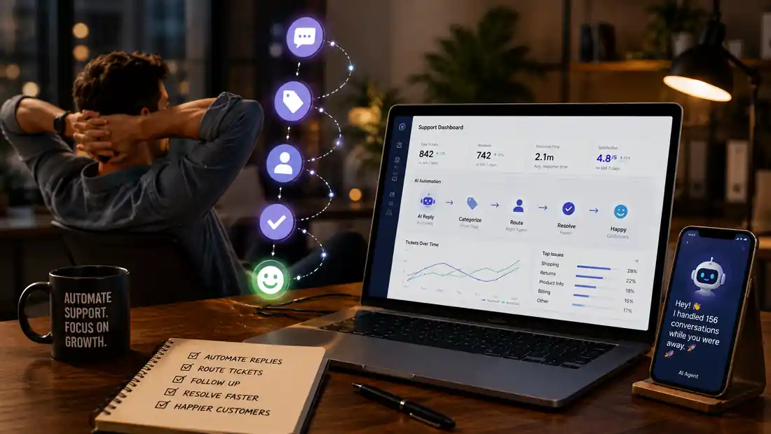 Lyro AI Agent — ONE AI AGENT. A LOT LESS TO WORRY ABOUT. Lyro handles repetitive questions automatically, day and night.