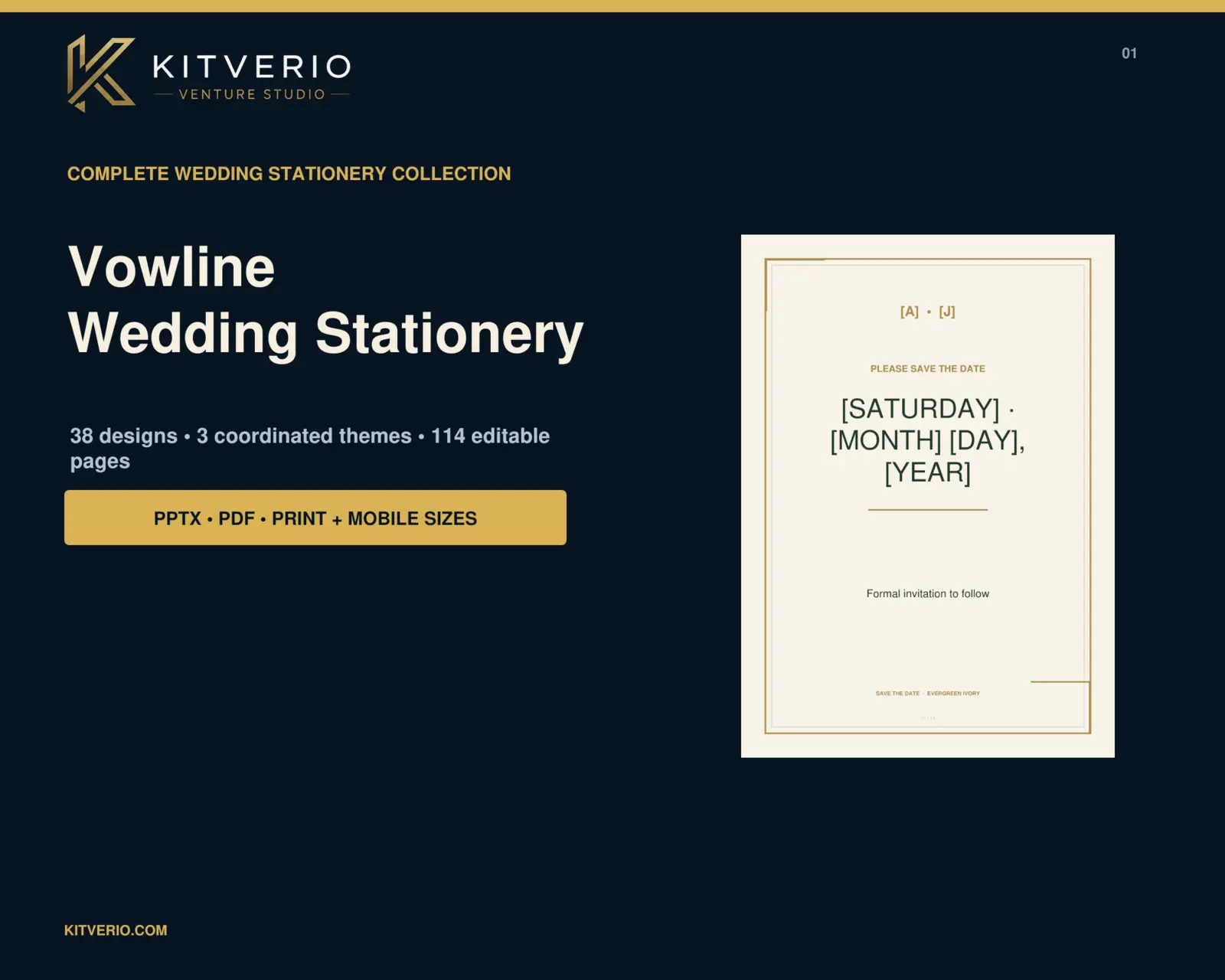 Vowline Wedding Stationery Collection cover